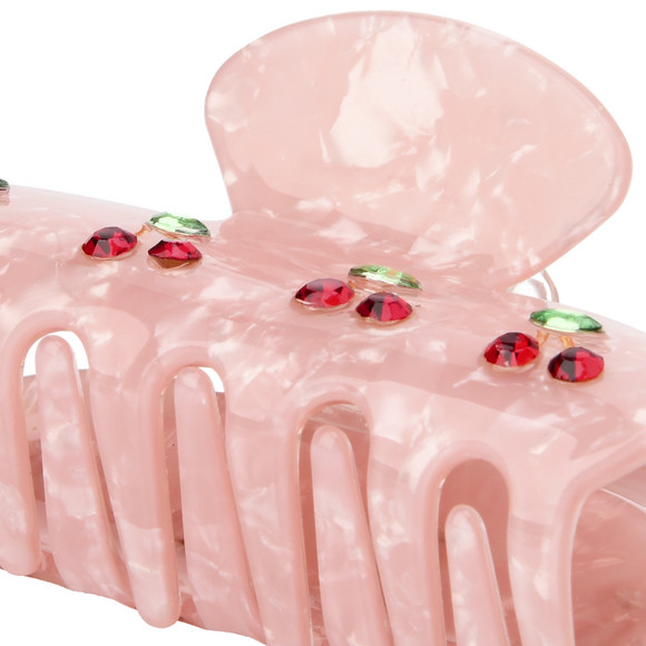 Haarklammer mit Kirsch-Motiven