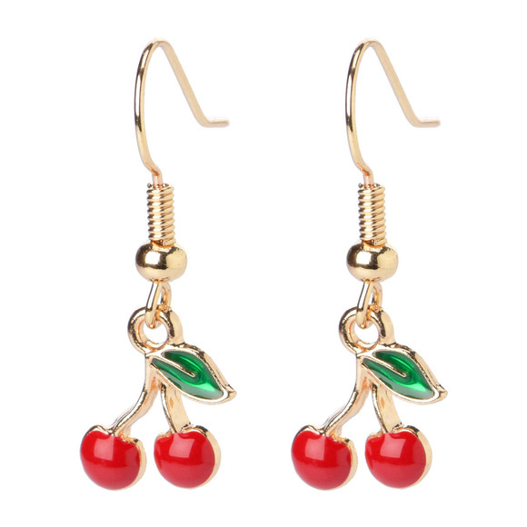 Damen Ohrhänger mit Kirschen