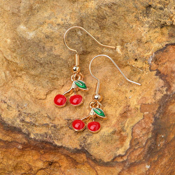 Damen Ohrhänger mit Kirschen