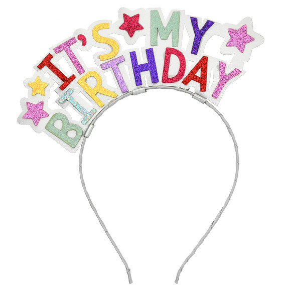 Haarreif Birthday mit Glitzer