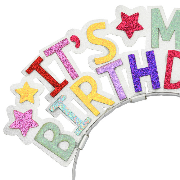 Haarreif Birthday mit Glitzer