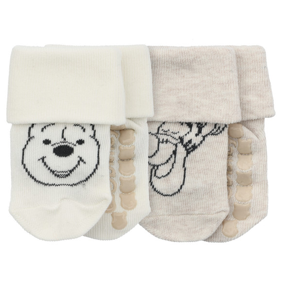 2 Paar Winnie Puuh Stoppersocken mit Umschlag