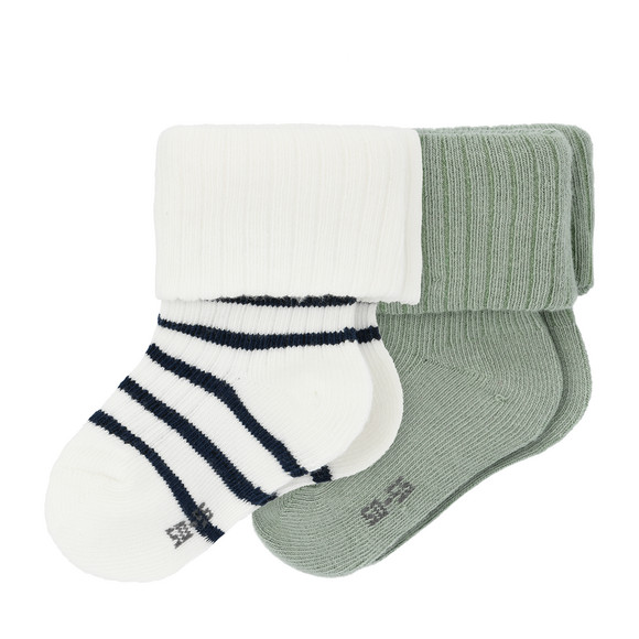2 Paar Newborn Socken mit Umschlagbündchen