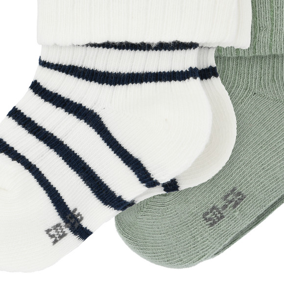 2 Paar Newborn Socken mit Umschlagbündchen