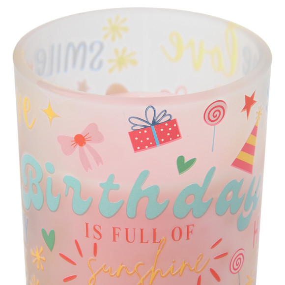 Geburtstagskerze im Glas