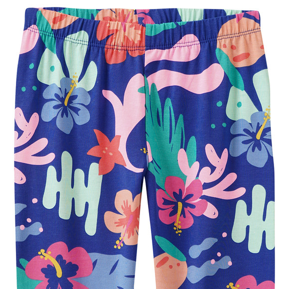 Mädchen Capri-Leggings im Tropical-Look