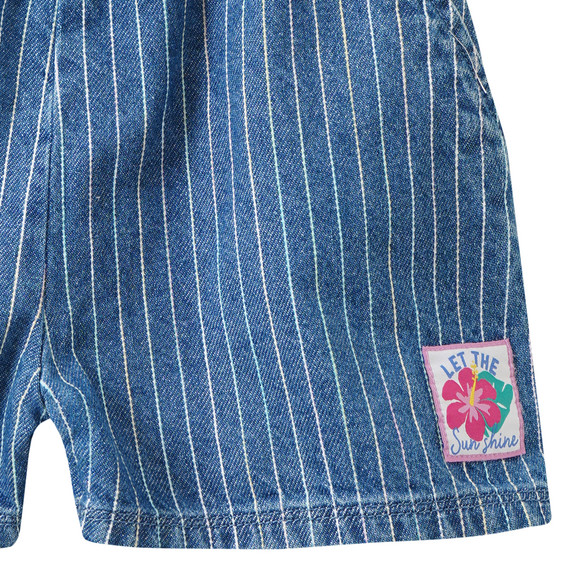 Mädchen Jeansshorts mit Streifen