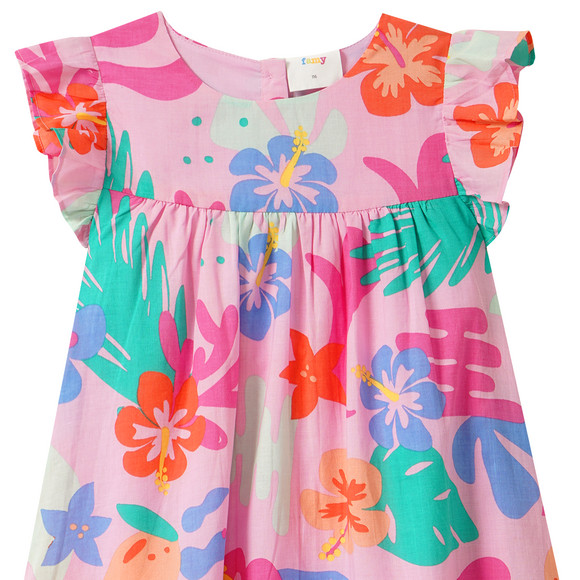 Mädchen Kleid mit Blumen-Allover