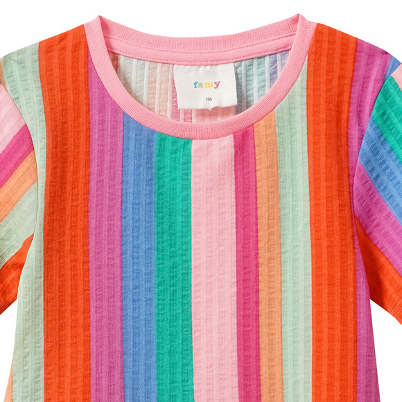 Mädchen Kleid mit bunten Streifen