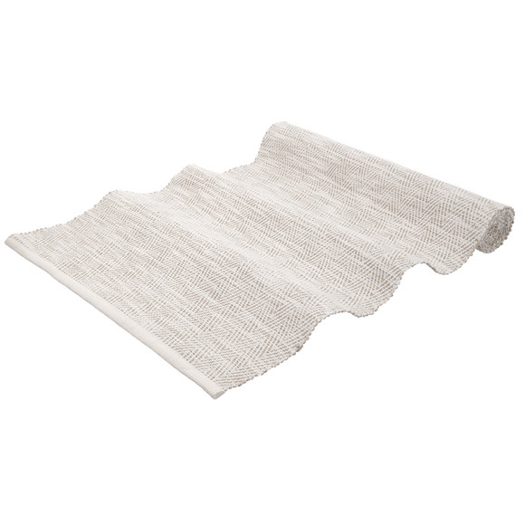 Tafelloper met ribstructuur beige