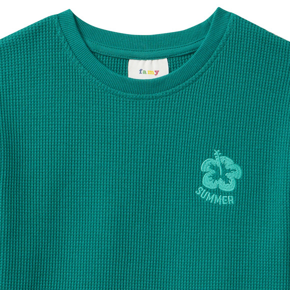 Jungen T-Shirt mit Waffelstruktur