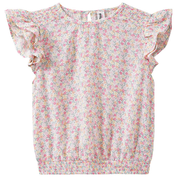 Mädchen Blusenshirt Blümchen allover