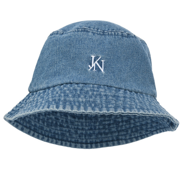 Damen Hut mit Stickerei blau