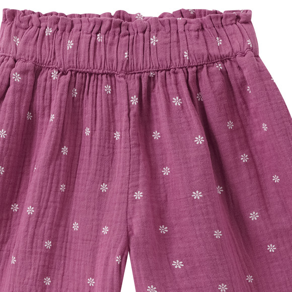 Mädchen Musselin-Shorts mit Blumen-Allover