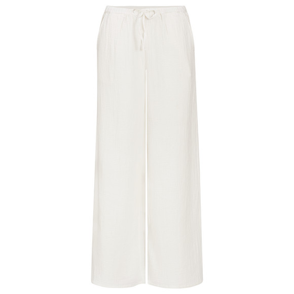 Damen Musselin-Hose aus Bio-Baumwolle weiss