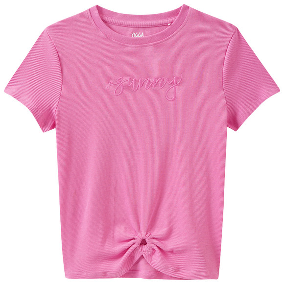 Mädchen T-Shirt mit Rippstruktur