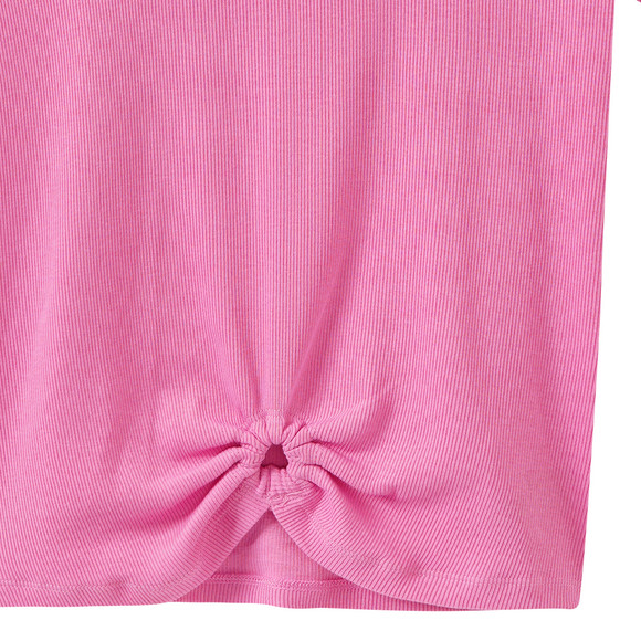 Mädchen T-Shirt mit Rippstruktur