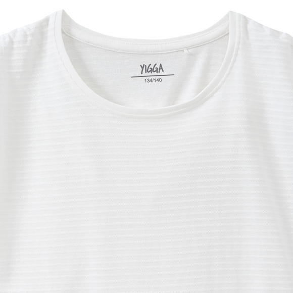 Meisjes T-shirt met gestructureerde strepen