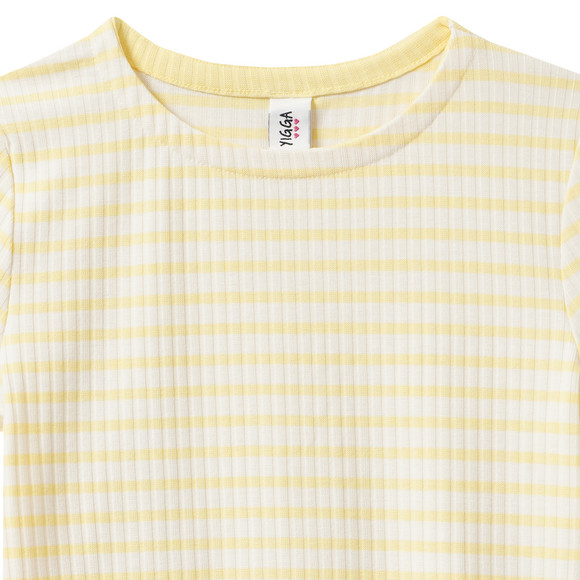 Mädchen T-Shirt mit Rippstruktur