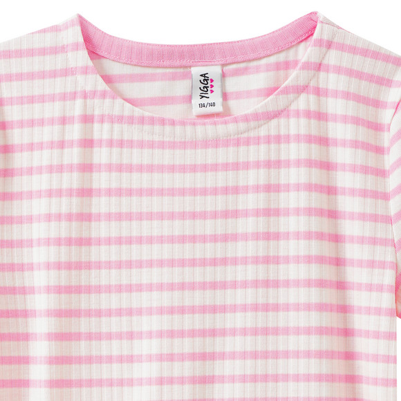 Mädchen T-Shirt mit Rippstruktur