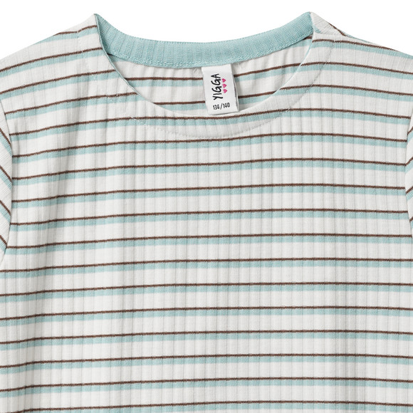 Mädchen T-Shirt mit Rippstruktur
