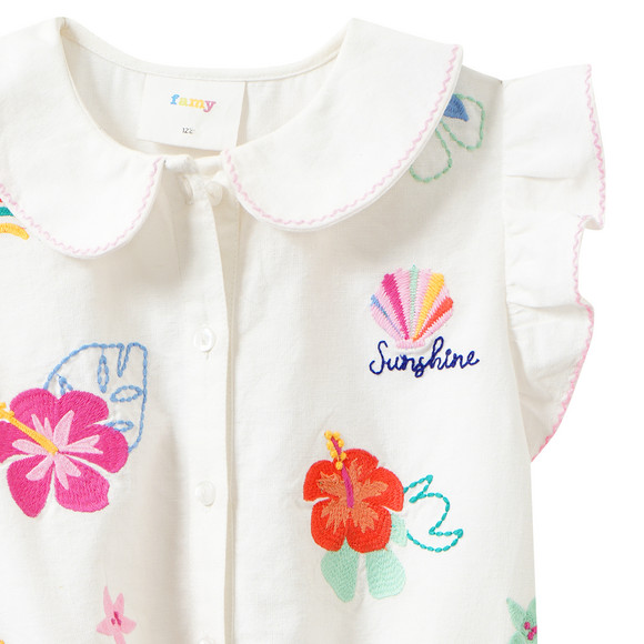 Mädchen Bluse mit Stickerei