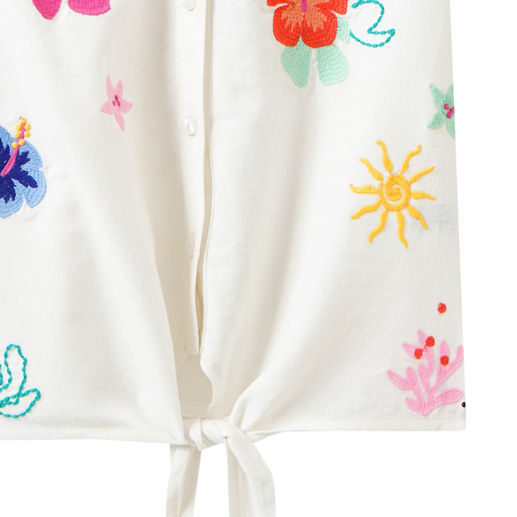 Mädchen Bluse mit Stickerei