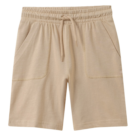 Jungen Joggingshorts aus Bio-Baumwolle beige