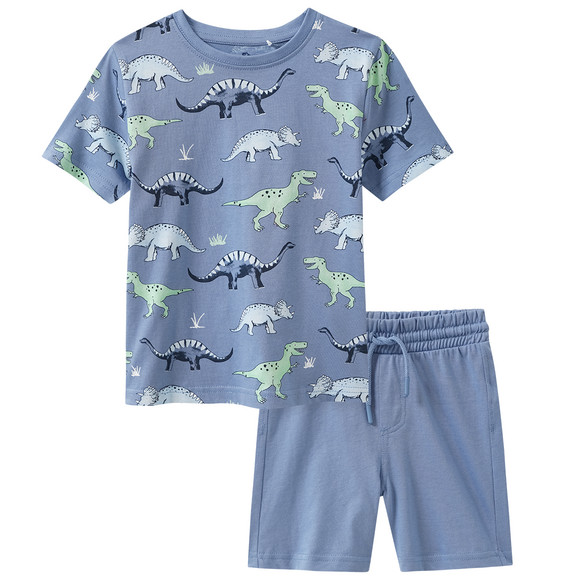 Jungen Set mit T-Shirt und Shorts blau / dunkelblau