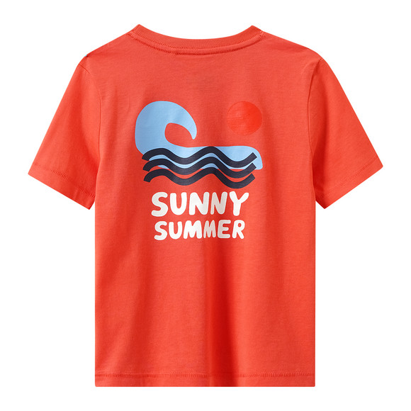 Jungen T-Shirt mit Rücken-Print orange