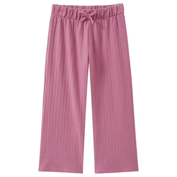 Mädchen Hose mit weitem Bein dunkelrosa