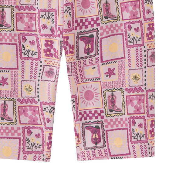 Mädchen Leggings im Patchwork-Dessin