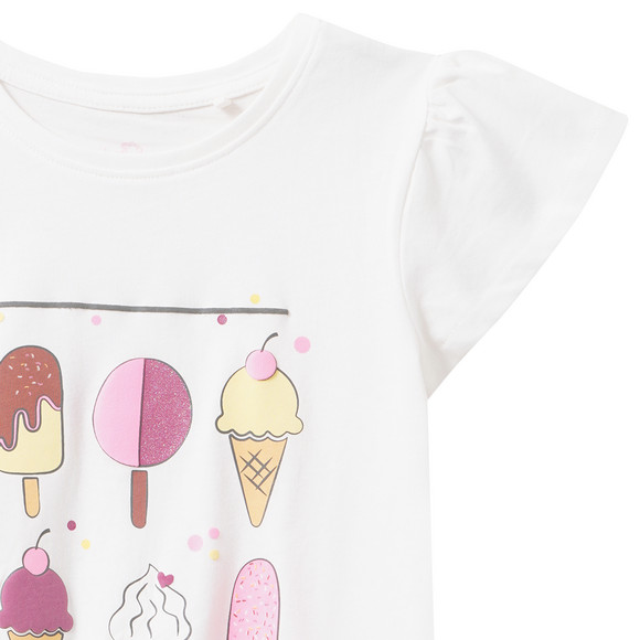 Mädchen T-Shirt mit Eis-Print