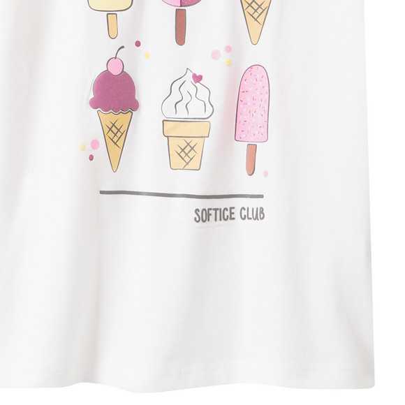 Mädchen T-Shirt mit Eis-Print