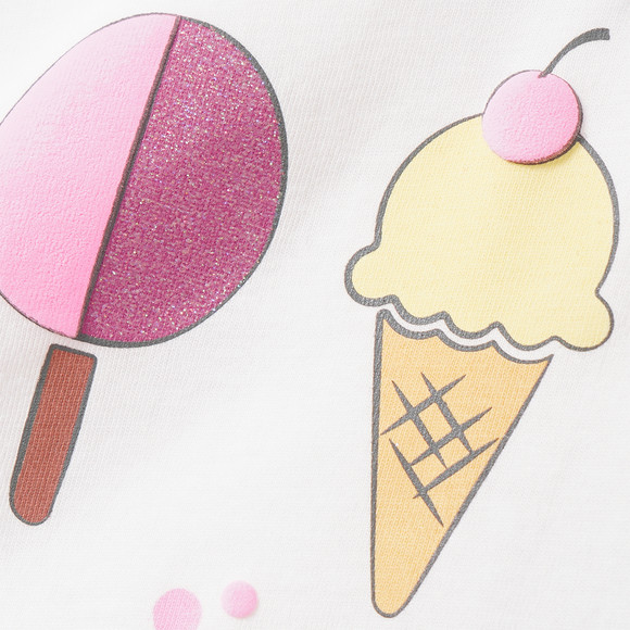 Mädchen T-Shirt mit Eis-Print