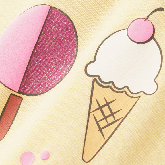 Mädchen T-Shirt mit Eis-Print