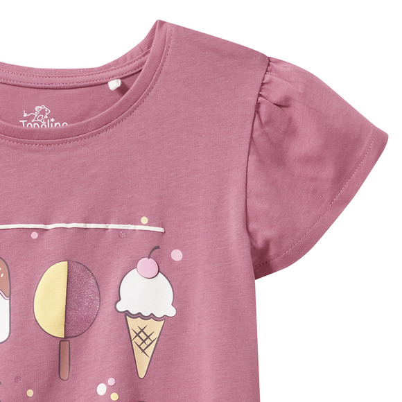 Mädchen T-Shirt mit Eis-Print