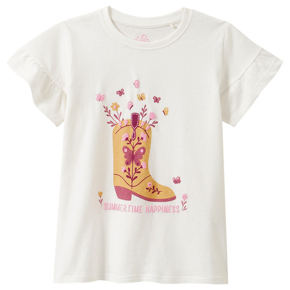 Mädchen T-Shirt aus Bio-Baumwolle weiss