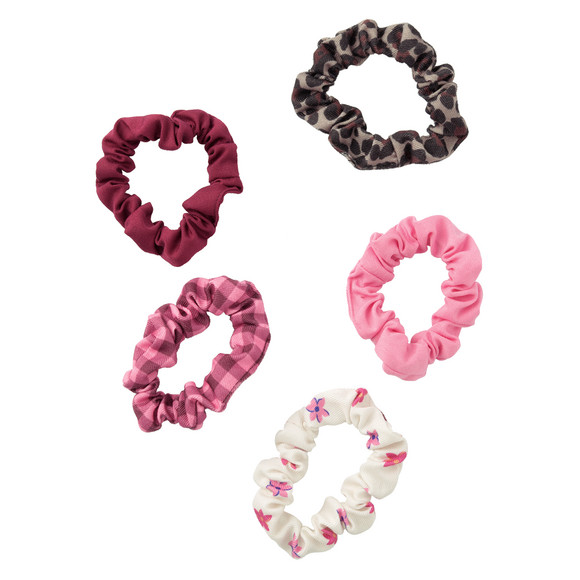 5 Scrunchies in verschiedenen Dessins