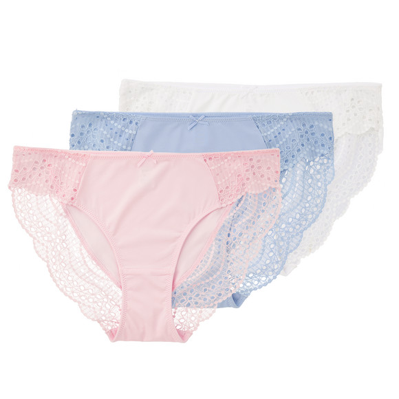 3 Damen Slips mit Spitze