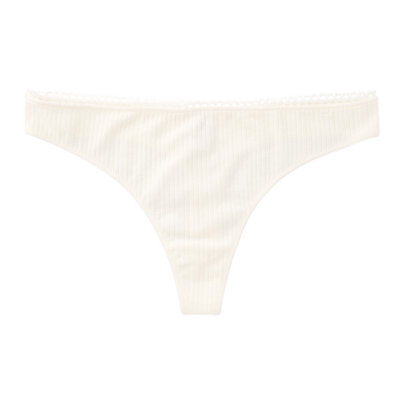 Damen Seamless-String mit Rippstruktur
