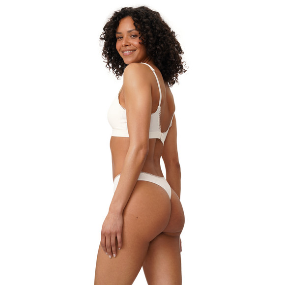 Damen Seamless-String mit Rippstruktur