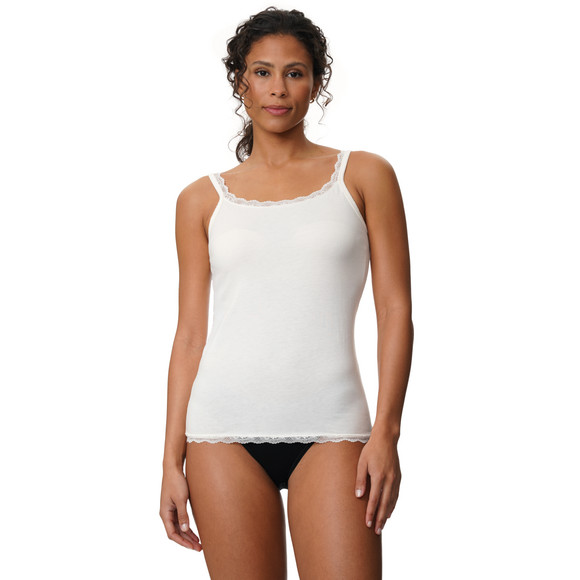2 Damen Unterhemden mit Spitze