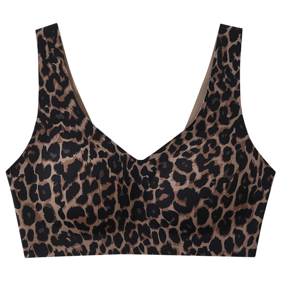 Naadloze bustier voor dames met luipaardprint