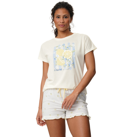 Damen Schlafshirt mit Zitronen-Print