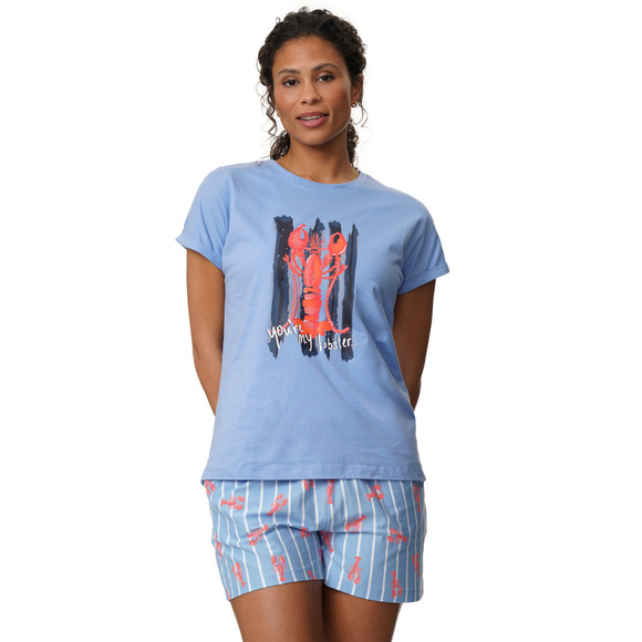 Damen Schlafshirt mit Hummer-Print