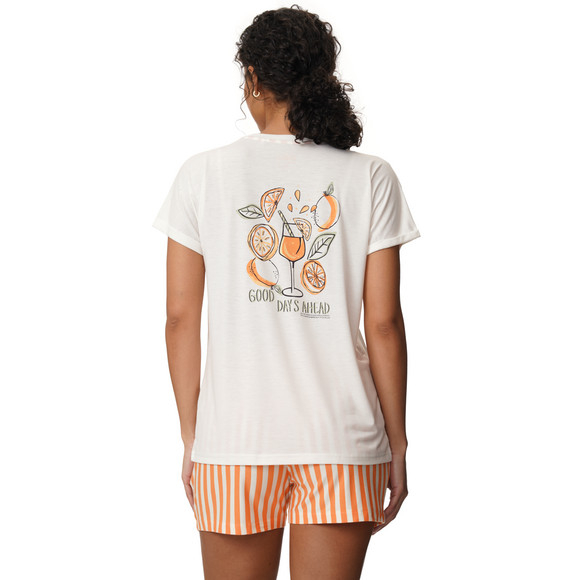 Damen Shorty mit Cocktail-Print