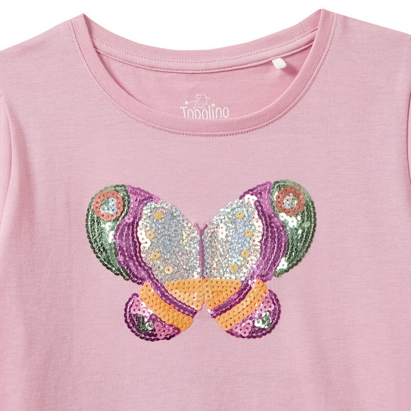 Mädchen T-Shirt mit Pailletten