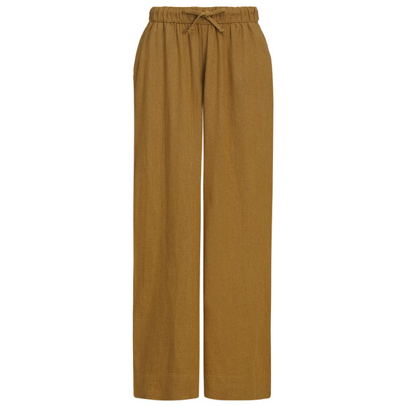 Damen Leinen-Hose mit Elastikbund