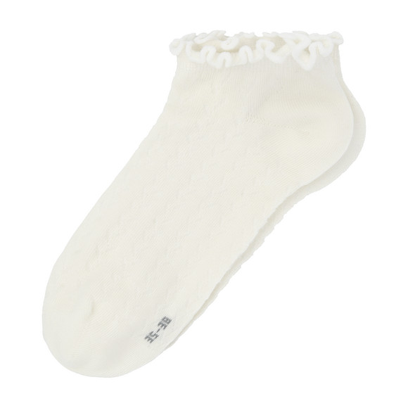 1 Paar Damen Sneaker-Socken mit Ajour-Muster